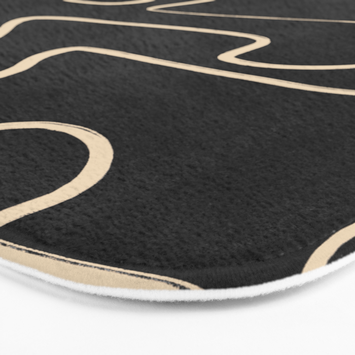 Minimal Abstract Line Art 8 Bath Mat Gallery Image 3