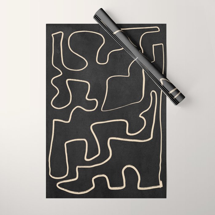 Minimal Abstract Line Art 8 Wrapping Paper Gallery Image 1