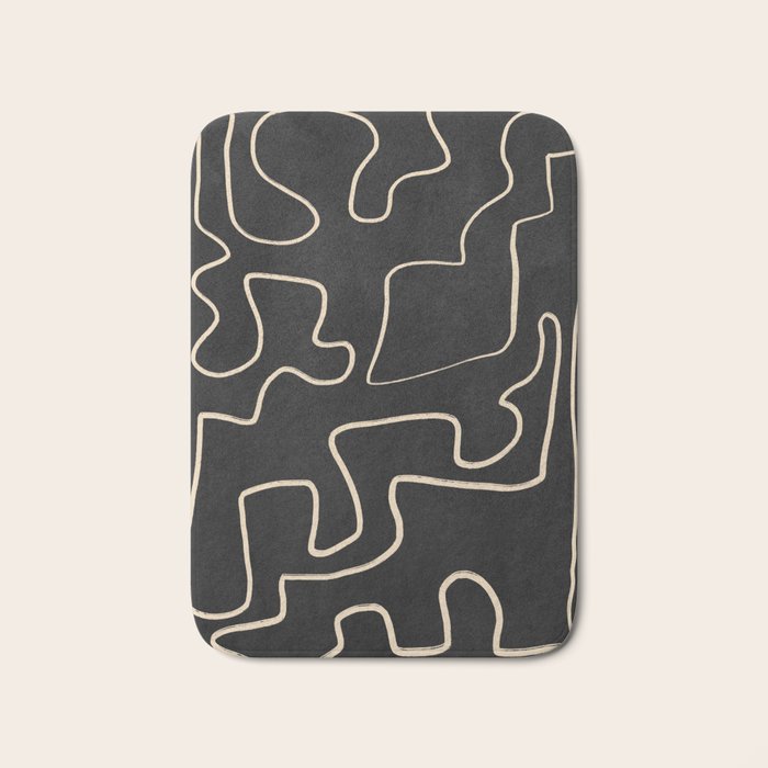 Minimal Abstract Line Art 8 Bath Mat Gallery Image 1