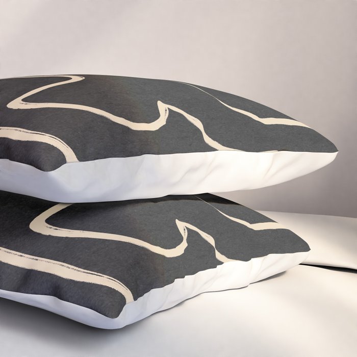 Minimal Abstract Line Art 8 Pillow Sham Gallery Image 3