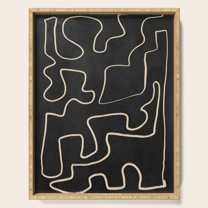 Minimal Abstract Line Art 8 Serving Tray Gallery Image 1