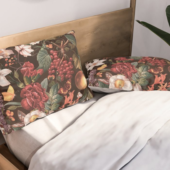 Autumn Winter Flowers VII Pillow Sham Gallery Image 2