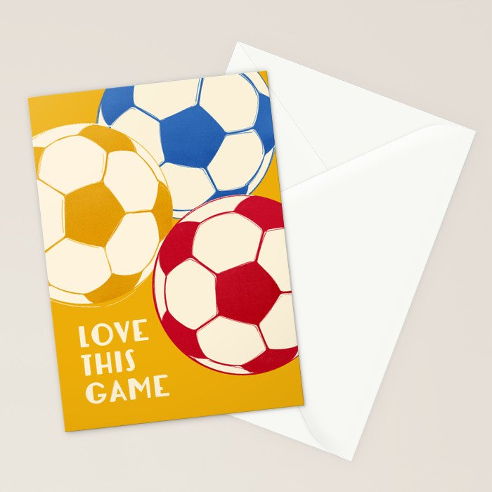 Love This Game - Football Illustration Stationery Card Gallery Image 2