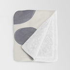 Minimalist Modern Mid Century Colorful Abstract Shapes Olive Green Retro Funky Shapes 60's Vintage Throw Blanket Gallery Image 3