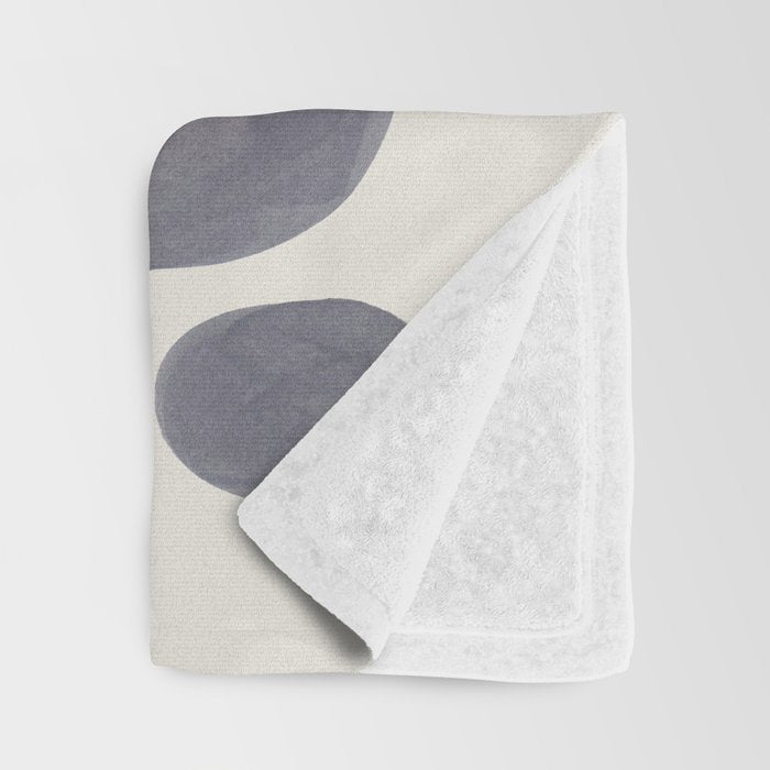 Minimalist Modern Mid Century Colorful Abstract Shapes Olive Green Retro Funky Shapes 60's Vintage Throw Blanket Gallery Image 3