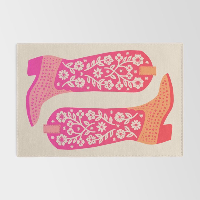 Cowgirl Boots â Hot Pink Ombre Rug Gallery Image 2