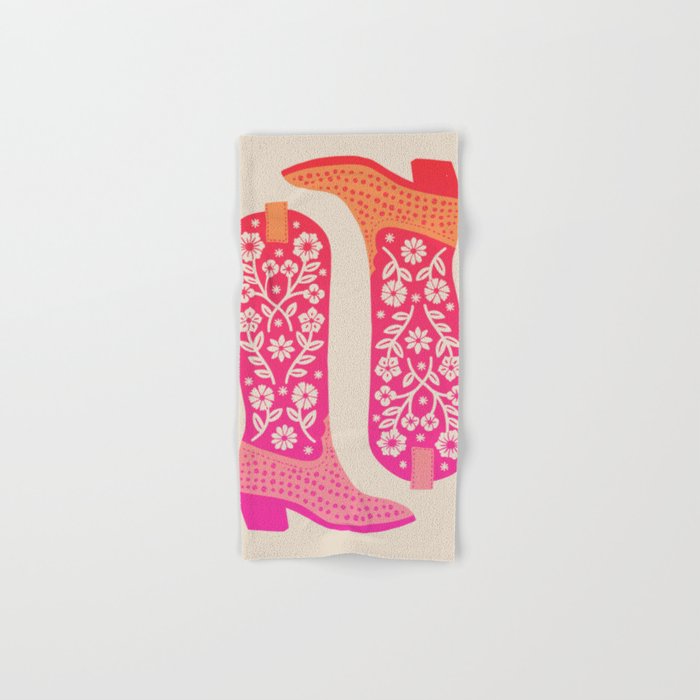 Cowgirl Boots â Hot Pink Ombre Bath Towel Gallery Image 1
