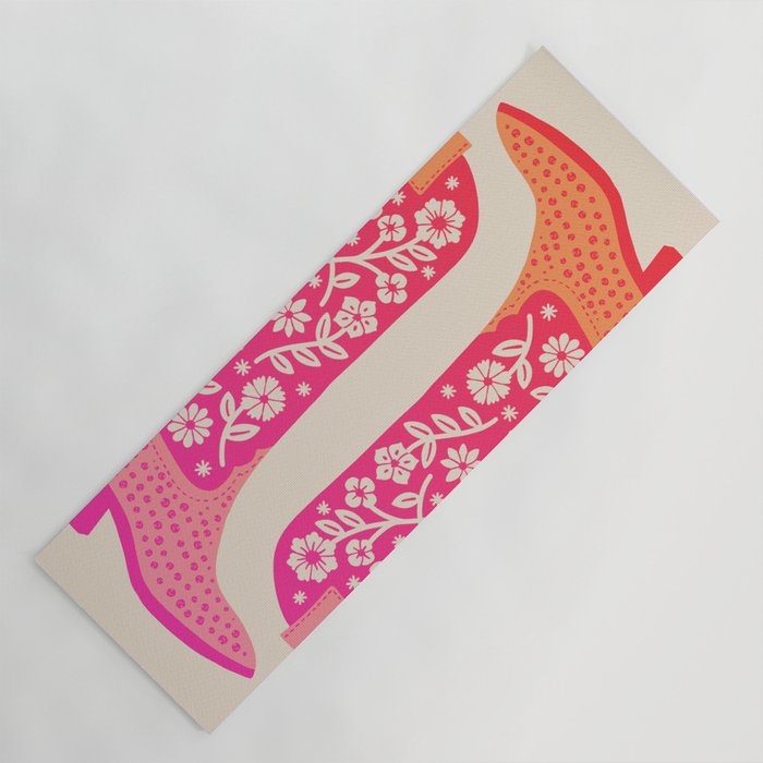 Cowgirl Boots â Hot Pink Ombre Yoga Mat Gallery Image 1