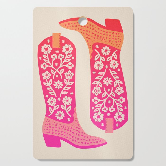 Cowgirl Boots â Hot Pink Ombre Cutting Board Gallery Image 1