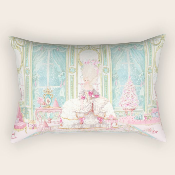 Marie Antoinette, Christmas at Versailles, Paris Rectangular Pillow Gallery Image 1