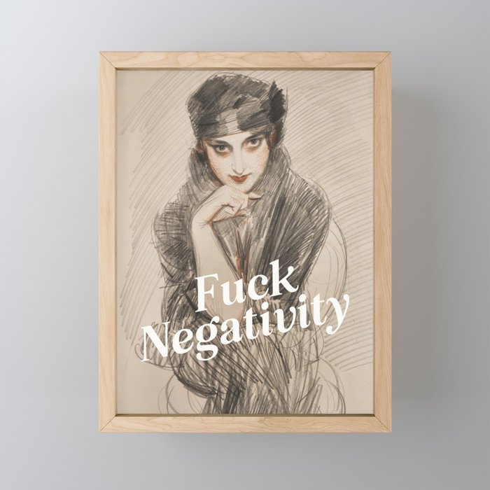 Fuck Negativity Mini Art Print Gallery Image 1