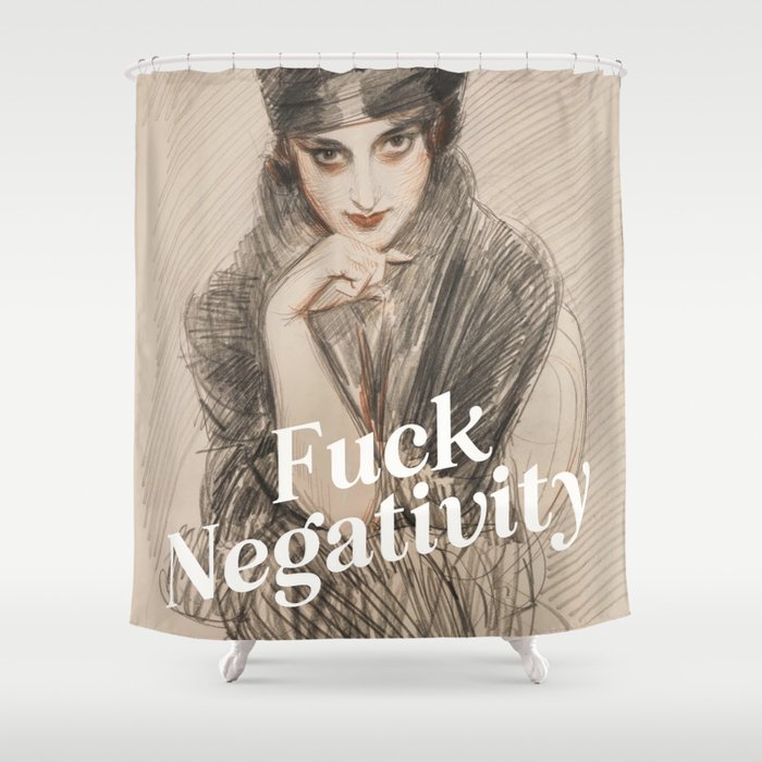Fuck Negativity Shower Curtain Gallery Image 1