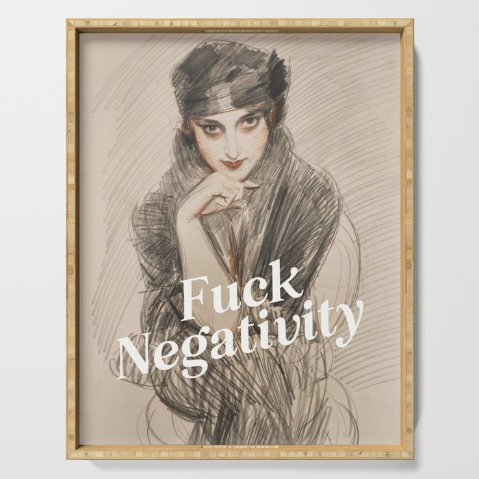 Fuck Negativity Serving Tray Gallery Image 1