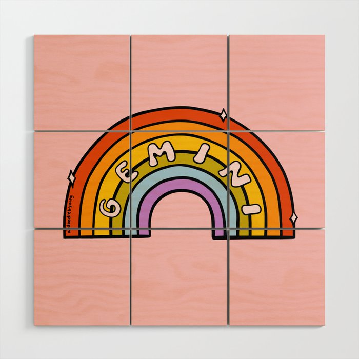 Gemini Rainbow Wood Wall Art Gallery Image 1