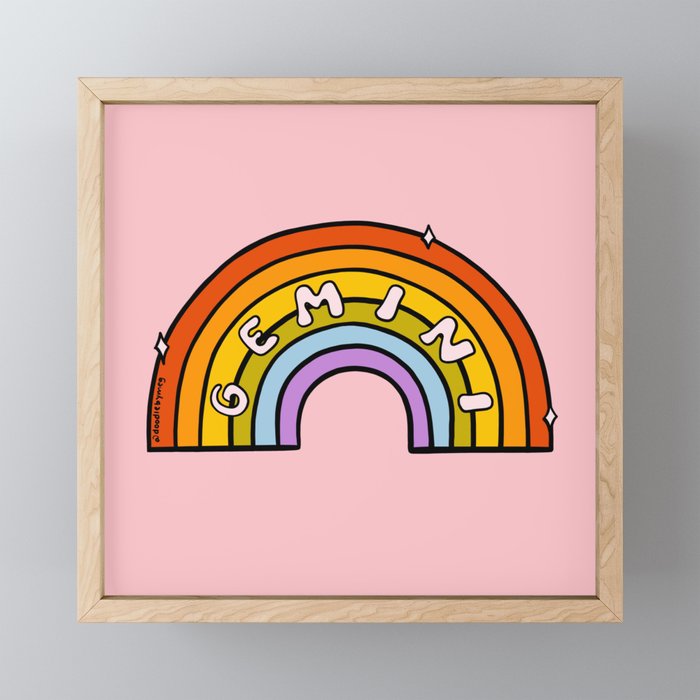 Gemini Rainbow Mini Art Print Gallery Image 1