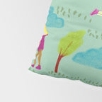 Let's Play Tennis in Soft Green Pillow Sham Gallery Image 4