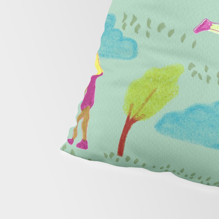 Let's Play Tennis in Soft Green Pillow Sham Gallery Image 4