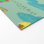 Let's Play Tennis in Soft Green Welcome Mat Gallery Image 2