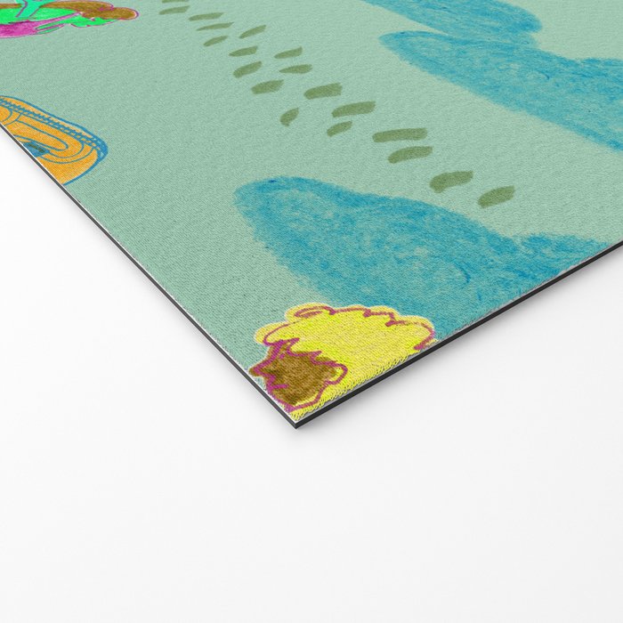 Let's Play Tennis in Soft Green Welcome Mat Gallery Image 2