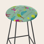 Let's Play Tennis in Soft Green Stool Gallery Image 2