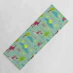 Let's Play Tennis in Soft Green Yoga Mat Gallery Image 1