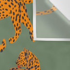 Modern Tigers with red lips illustration  Wall Tapestry Gallery Image 3