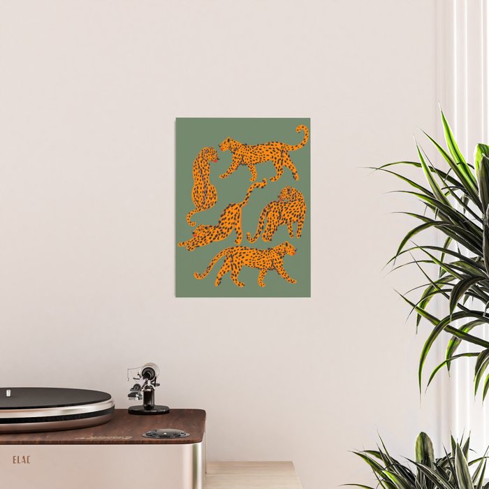 Modern Tigers with red lips illustration  Poster Gallery Image 2