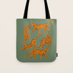 Modern Tigers with red lips illustration  Tote Bag Gallery Image 1