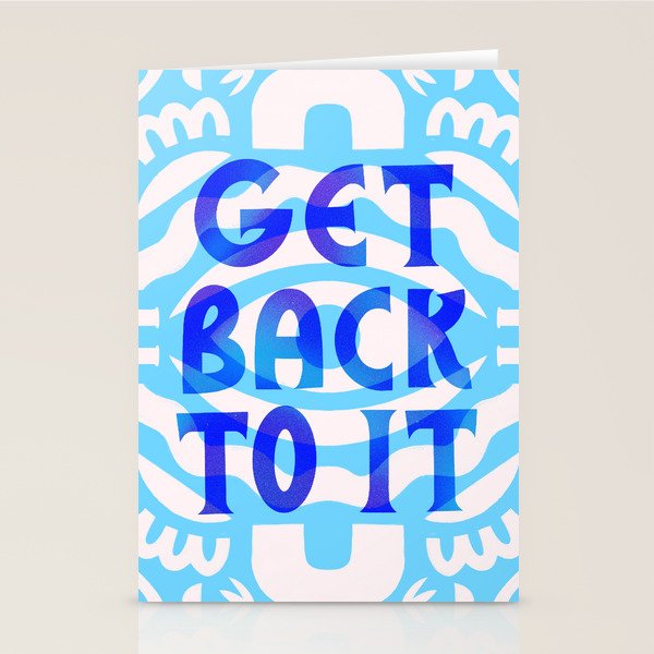 Get Back To It (03) Stationery Card