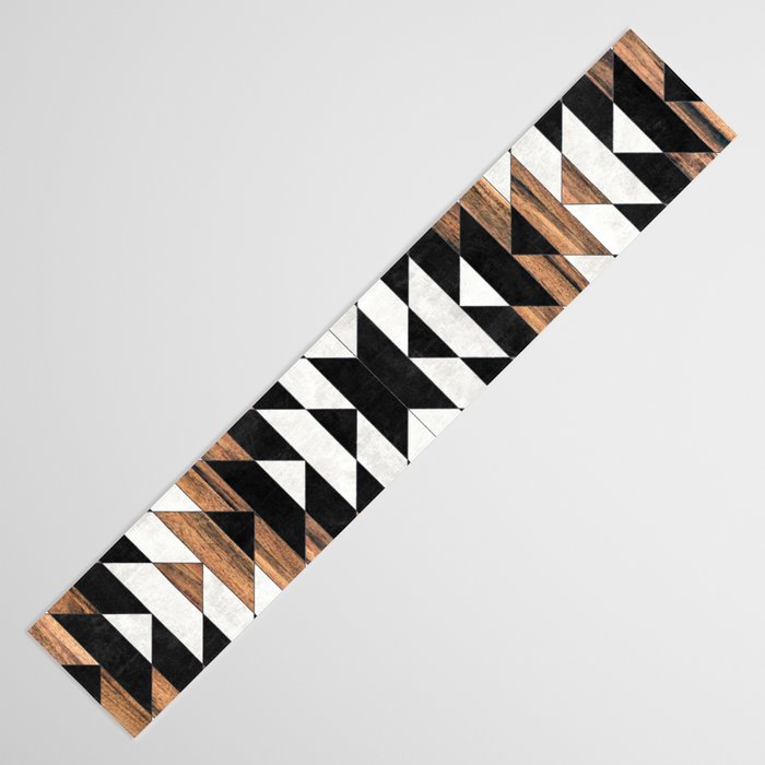 Urban Tribal Pattern No.13 - Aztec - Concrete and Wood Table Runner Gallery Image 3