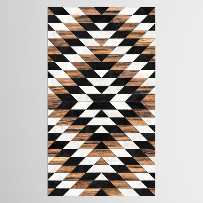 Urban Tribal Pattern No.13 - Aztec - Concrete and Wood Tablecloth Gallery Image 2