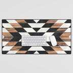 Urban Tribal Pattern No.13 - Aztec - Concrete and Wood Desk Mat Gallery Image 1