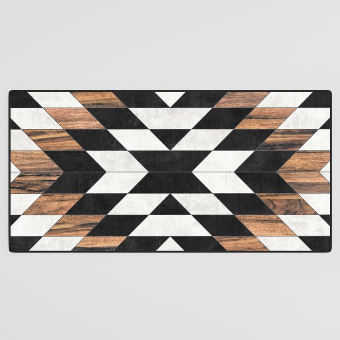 Urban Tribal Pattern No.13 - Aztec - Concrete and Wood Desk Mat Gallery Image 3