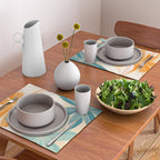 Orange and Teal Tropical Floral Print Placemat Gallery Image 2