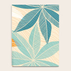 Orange and Teal Tropical Floral Print Notebook Gallery Image 4