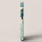 Orange and Teal Tropical Floral Print iPhone Case Gallery Image 2