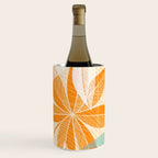 Orange and Teal Tropical Floral Print Wine Chiller Gallery Image 2