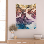 Boston Massachusetts Street Map Wall Tapestry Gallery Image 2