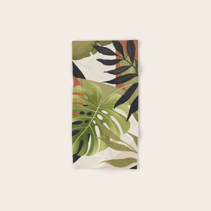 Abstract Art Tropical Leaves 69 Bath Towel Gallery Image 1