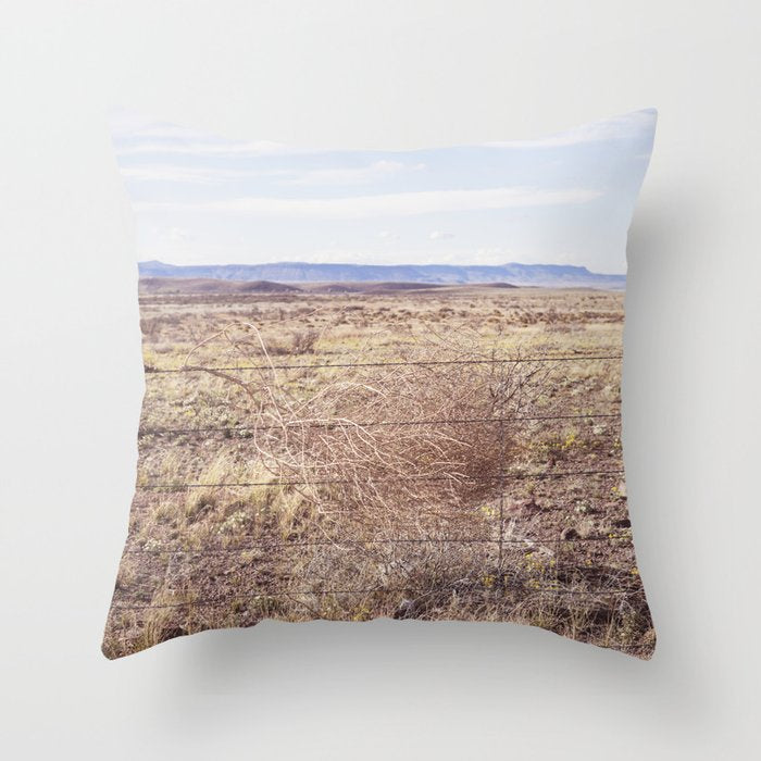 West Texas Tumbleweed x Alpine Texas Photography Throw Pillow Gallery Image 1