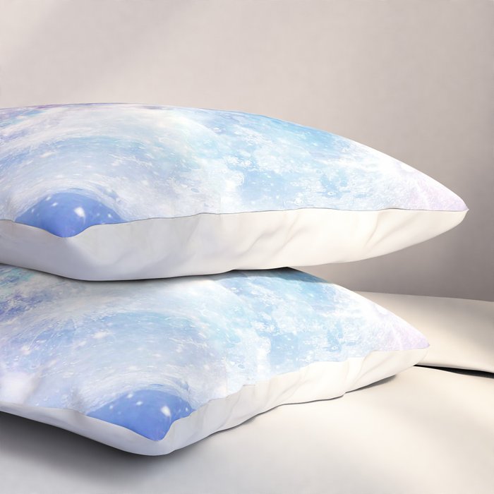 Cosmic Space Wolf Wolves Howling At Moon Pillow Sham Gallery Image 3