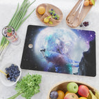 Cosmic Space Wolf Wolves Howling At Moon Cutting Board Gallery Image 2