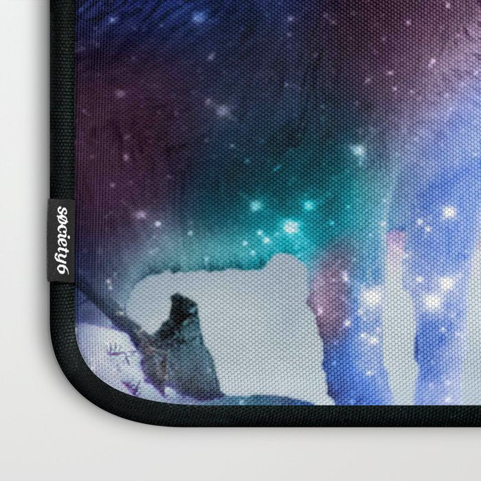 Cosmic Space Wolf Wolves Howling At Moon Laptop Sleeve Gallery Image 3