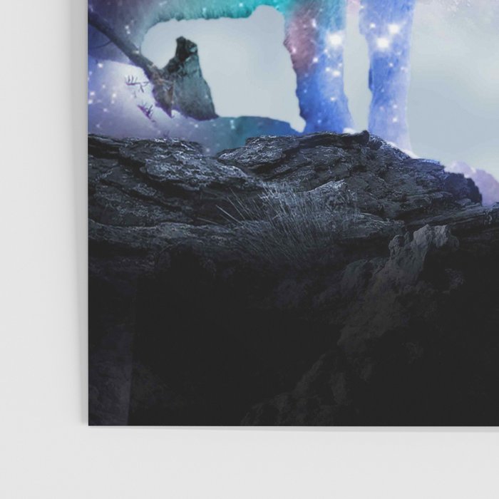 Cosmic Space Wolf Wolves Howling At Moon Poster Gallery Image 3