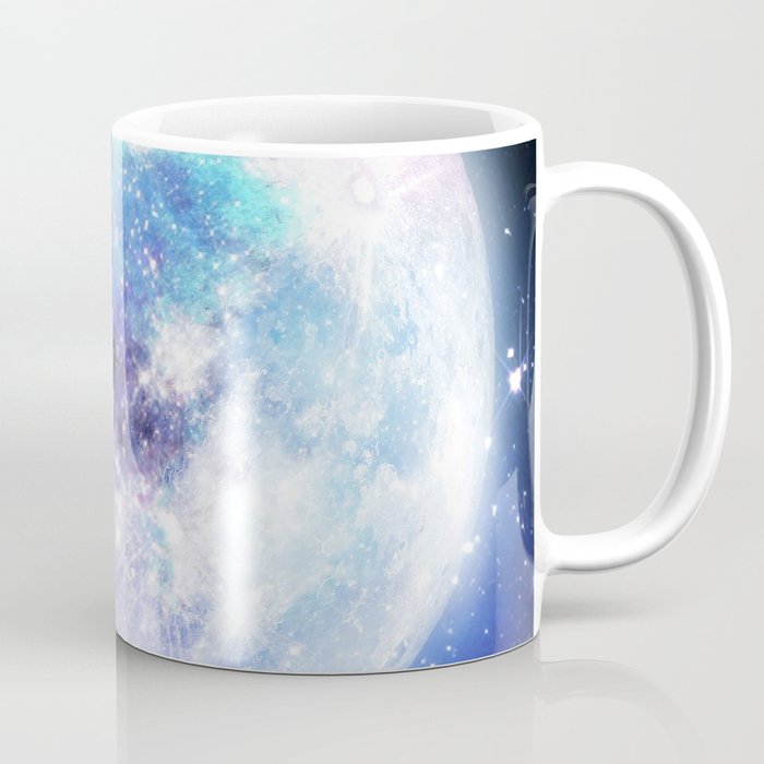 Cosmic Space Wolf Wolves Howling At Moon Coffee Mug Gallery Image 1