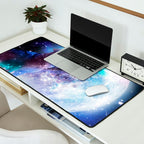 Cosmic Space Wolf Wolves Howling At Moon Desk Mat Gallery Image 2