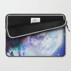 Cosmic Space Wolf Wolves Howling At Moon Laptop Sleeve Gallery Image 2