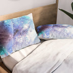 Cosmic Space Wolf Wolves Howling At Moon Pillow Sham Gallery Image 2
