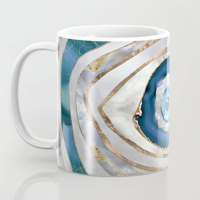 Evil Eye Mineral textures and gold Coffee Mug Gallery Image 3