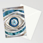 Evil Eye Mineral textures and gold Stationery Card Gallery Image 2